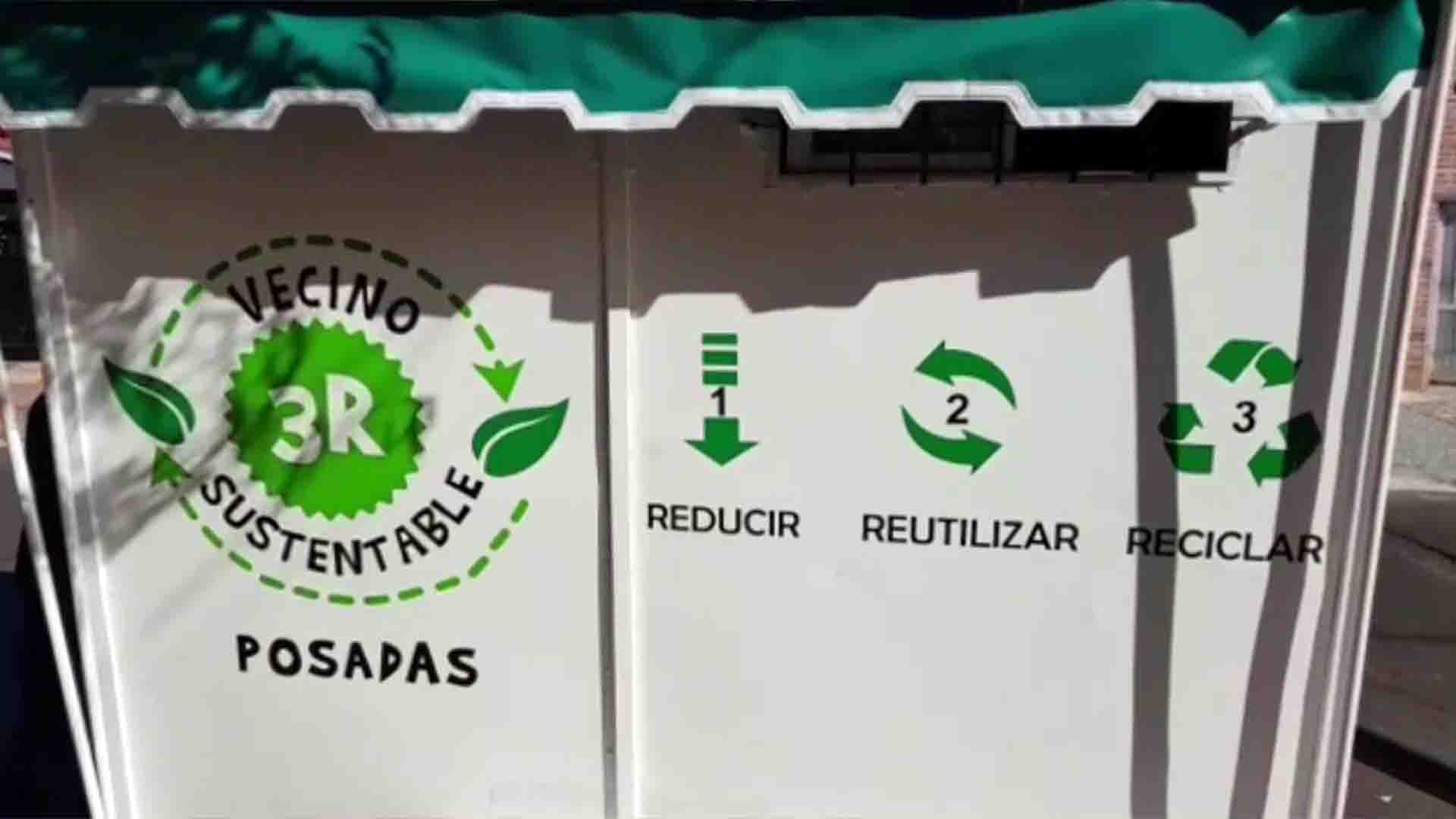 Vecino sustentable: reciclan papeles, plásticos, cartón y aluminio