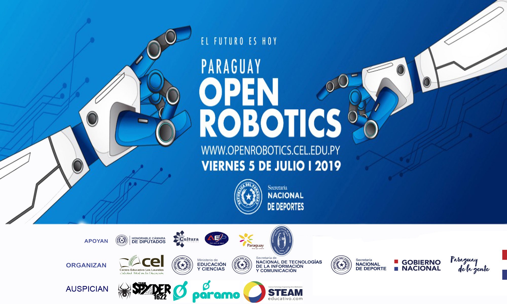 La Escuela de Robótica participará del "Paraguay Open Robotics"