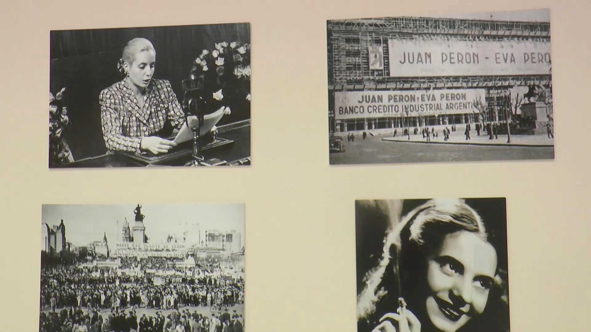 La vida de Evita en fotos: inauguraron muestra en el SUM de UTHGRA