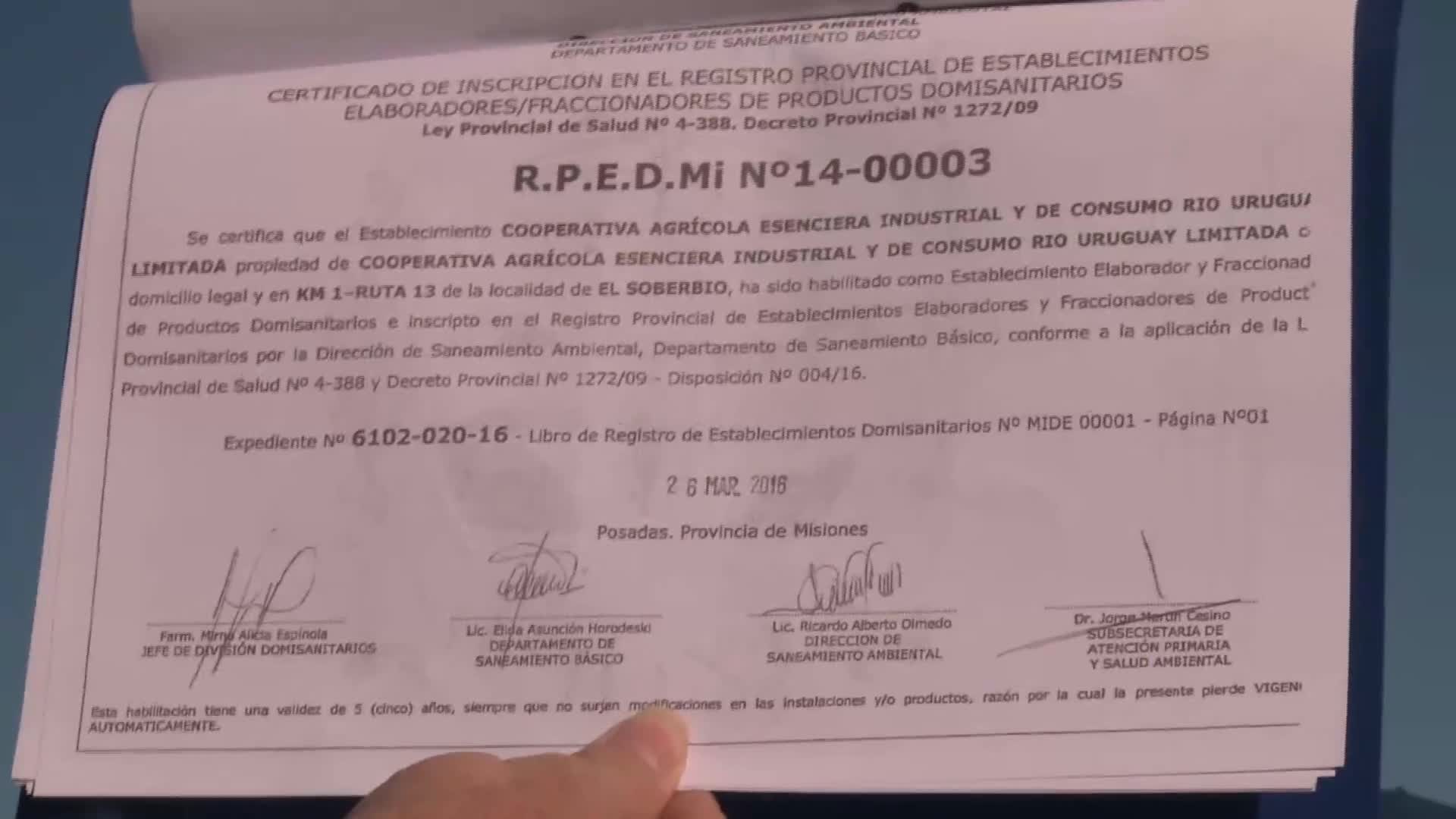 Cooperativa Río Uruguay logró el registro de la marca “citronela” para sus producciones 